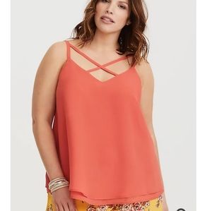 Torrid Strappy Tank Orange Size 2
